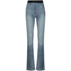 RTA Lais jeans 100% cotton Sz XS rear zip Skinny Stretch Designer Preppy